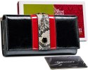Elegancki portfel z modnym, wężowym wzorem — Peterson