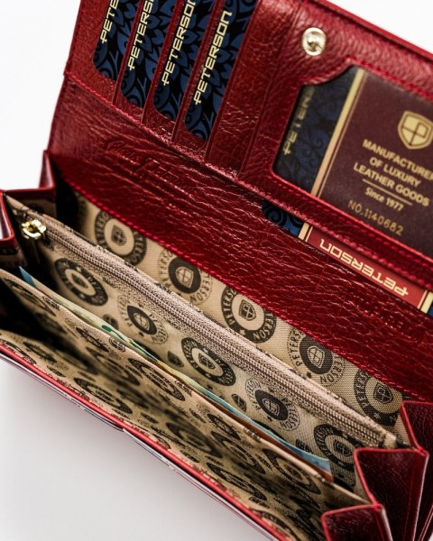 Klasyczny portfel damski ze skóry naturalnej — Peterson