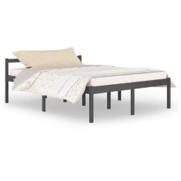  Rama łóżka, szara, lite drewno sosnowe, 150x200 cm Lumarko!