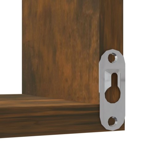   Ścienne półki narożne, 2 szt., przydymiony dąb, 40x40x50 cm Lumarko!