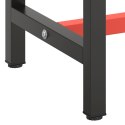  Rama do stołu roboczego, czerwono-czarna, 210x50x79 cm, metal Lumarko!