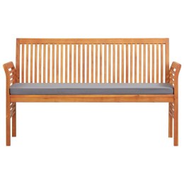 Lumarko 3-osobowa ławka ogrodowa z poduszką, 150 cm, drewno akacjowe!