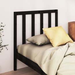  Wezgłowie łóżka, czarne, 81x4x100 cm, lite drewno sosnowe Lumarko!