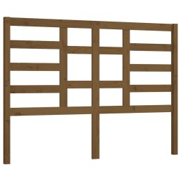  Wezgłowie łóżka, brązowe, 126x4x104 cm, lite drewno sosnowe Lumarko!