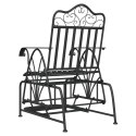  Bujane krzesło ogrodowe, 61 cm, czarne, stalowe Lumarko!