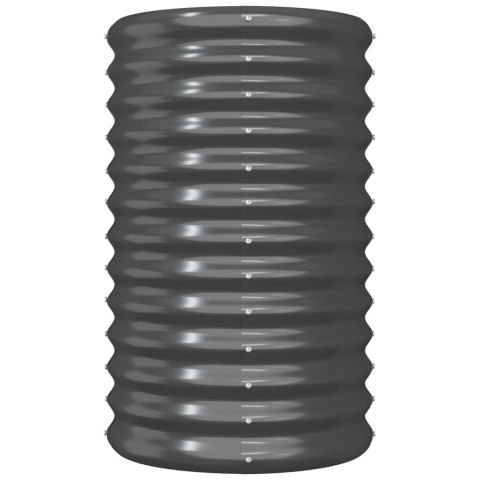  Donica ogrodowa, malowana proszkowo stal, 40x40x68 cm, antracyt Lumarko!