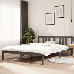  Rama łóżka, szara, lite drewno, 140 x 200 cm Lumarko!