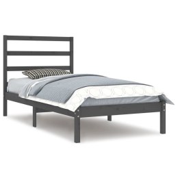  Rama łóżka, szara, lite drewno sosnowe, 90x200 cm Lumarko!