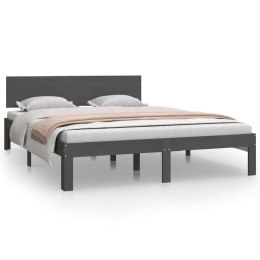  Rama łóżka, szara, lite drewno sosnowe, 140 x 200 cm Lumarko!