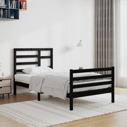 Rama łóżka, czarna, lite drewno, 90x200 cm Lumarko!