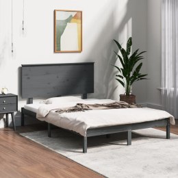  Rama łóżka, szara, lite drewno sosnowe, 140x190 cm Lumarko!
