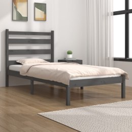  Rama łóżka, szara, lite drewno sosnowe, 90x200 cm Lumarko!