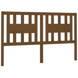  Wezgłowie łóżka, brązowe, 156x4x100 cm, lite drewno sosnowe Lumarko!