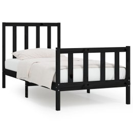  Rama łóżka, czarna, lite drewno, 90x200 cm Lumarko!