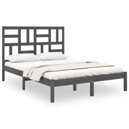  Rama łóżka, szara, lite drewno, 140x190 cm Lumarko!