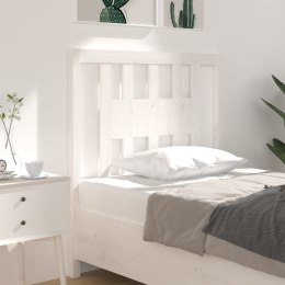  Wezgłowie łóżka, białe, 96x4x100 cm, lite drewno sosnowe Lumarko!