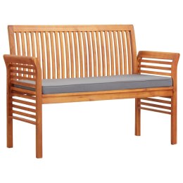  2-osobowa ławka ogrodowa z poduszką, 120 cm, drewno akacjowe