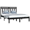  Rama łóżka, czarna, lite drewno, 140x190 cm Lumarko!