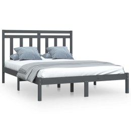  Rama łóżka, szara, lite drewno, 140x190 cm Lumarko!