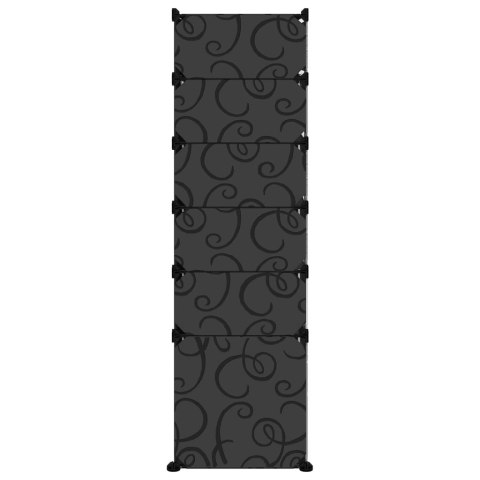  Stojak na buty, czarny, 94x37x125 cm, PP Lumarko!