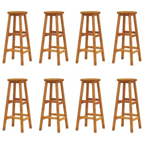  Stołki barowe, 8 szt., lite drewno akacjowe Lumarko!