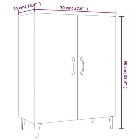  Szafka, przydymiony dąb, 70x34x90 cm, materiał drewnopochodny Lumarko!