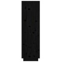  Wysoka szafka, czarna, 38x35x117 cm, lite drewno sosnowe Lumarko!