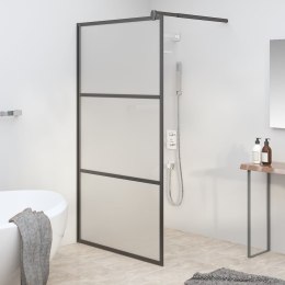  Ścianka prysznicowa, 115x195 cm, szkło mrożone ESG, czarna Lumarko!