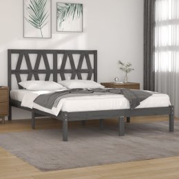  Rama łóżka, szara, lite drewno sosnowe, 140x190 cm Lumarko!