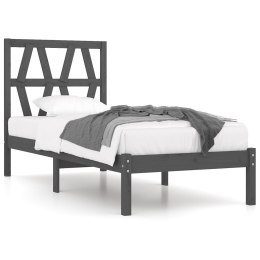  Rama łóżka, szara, lite drewno sosnowe, 90 x 200 cm Lumarko!