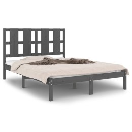  Rama łóżka, szara, lite drewno sosnowe, 120x200 cm Lumarko!