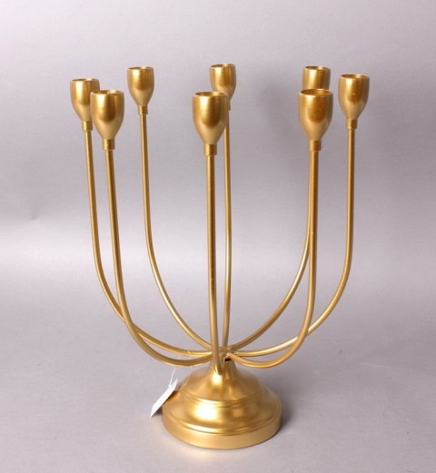 CEDRIC GOLD Świecznik 27x11,5h32cm 8 ramienny Lumarko!