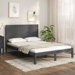  Rama łóżka, szara, lite drewno sosnowe, 120x200 cm Lumarko!