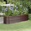  Donica ogrodowa z malowanej proszkowo stali, 296x80x68 cm, brąz Lumarko!