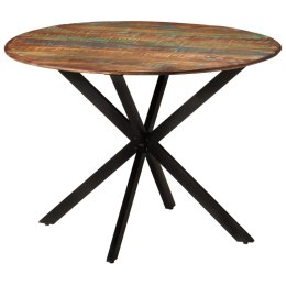  Stół do jadalni, Ø110x78 cm, lite drewno z odzysku i stal Lumarko!