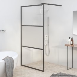  Ścianka prysznicowa, 115x195 cm, szkło półmrożone ESG, czarna Lumarko!
