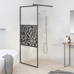  Ścianka prysznicowa, 80x195 cm, szkło ESG, wzór kamieni, czarny Lumarko!