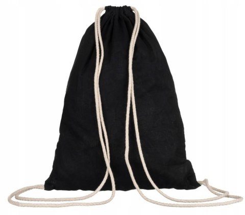 Czarny, bawełniany plecak-worek z motywem patriotycznym!