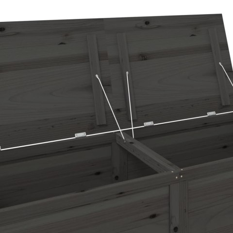  Ogrodowa skrzynia na poduszki, antracyt, 120x50x56 cm, jodłowa Lumarko!