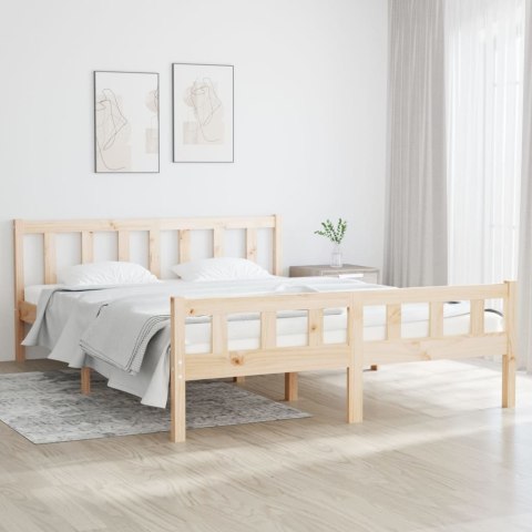  Rama łóżka, lite drewno, 150x200 cm, King Size Lumarko!