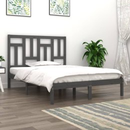  Rama łóżka, szara, lite drewno sosnowe, 150x200 cm, King Size Lumarko!