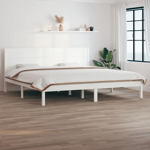  Rama łóżka, biała, lite drewno sosnowe, 200x200 cm Lumarko!