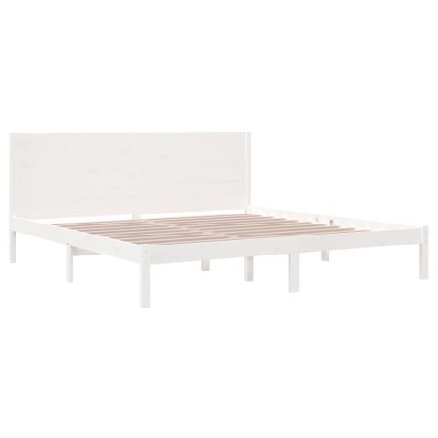  Rama łóżka, biała, lite drewno sosnowe, 200x200 cm Lumarko!