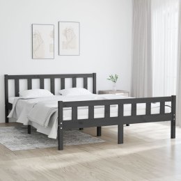  Rama łóżka, szara, lite drewno, 140 x 200 cm Lumarko!