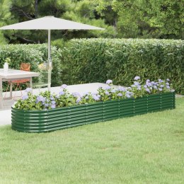  Donica ogrodowa, malowana proszkowo stal, 368x80x36 cm, zielona Lumarko!