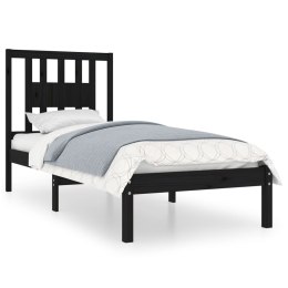  Rama łóżka, czarna, lite drewno, 90x190 cm, pojedyncza Lumarko!