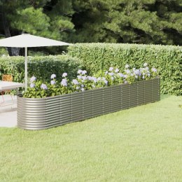  Donica ogrodowa, malowana proszkowo stal, 512x80x68 cm, srebrna Lumarko!