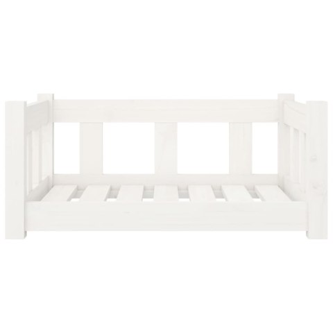  Legowisko dla psa, białe, 65,5x50,5x28 cm, lite drewno sosnowe Lumarko!
