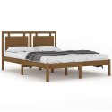  Rama łóżka, miodowy brąz, lite drewno, 200 x 200 cm Lumarko!