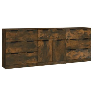  3-częściowa komoda, przydymiony dąb, materiał drewnopochodny Lumarko!